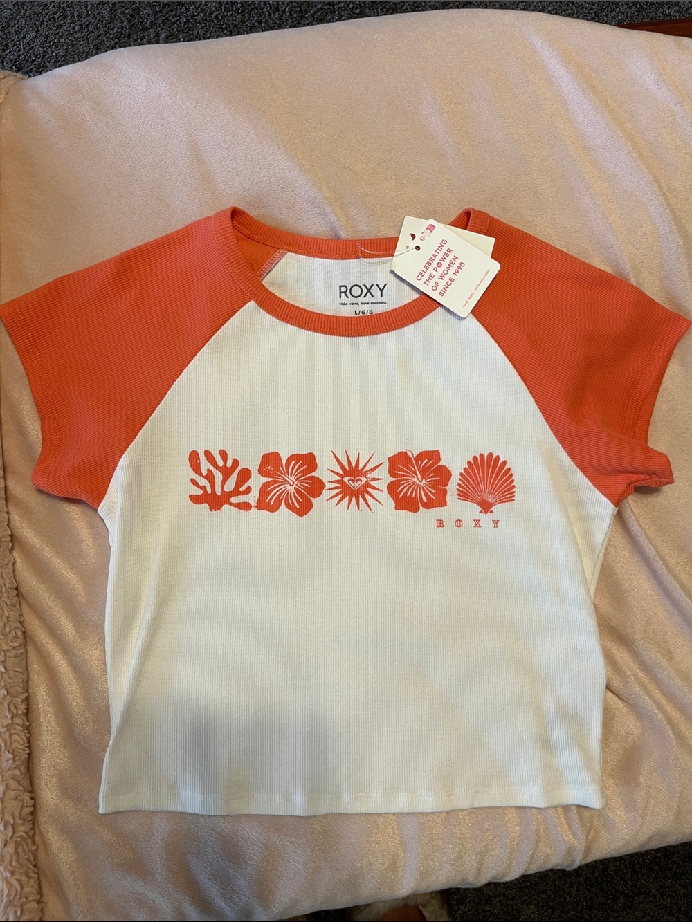NWT Roxy boxy cropped top